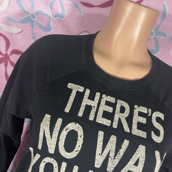 Y2k Deb There's No Way You Woke Up Like That Black Graphic Fall Sweatshirt Small - Picture 4 of 5